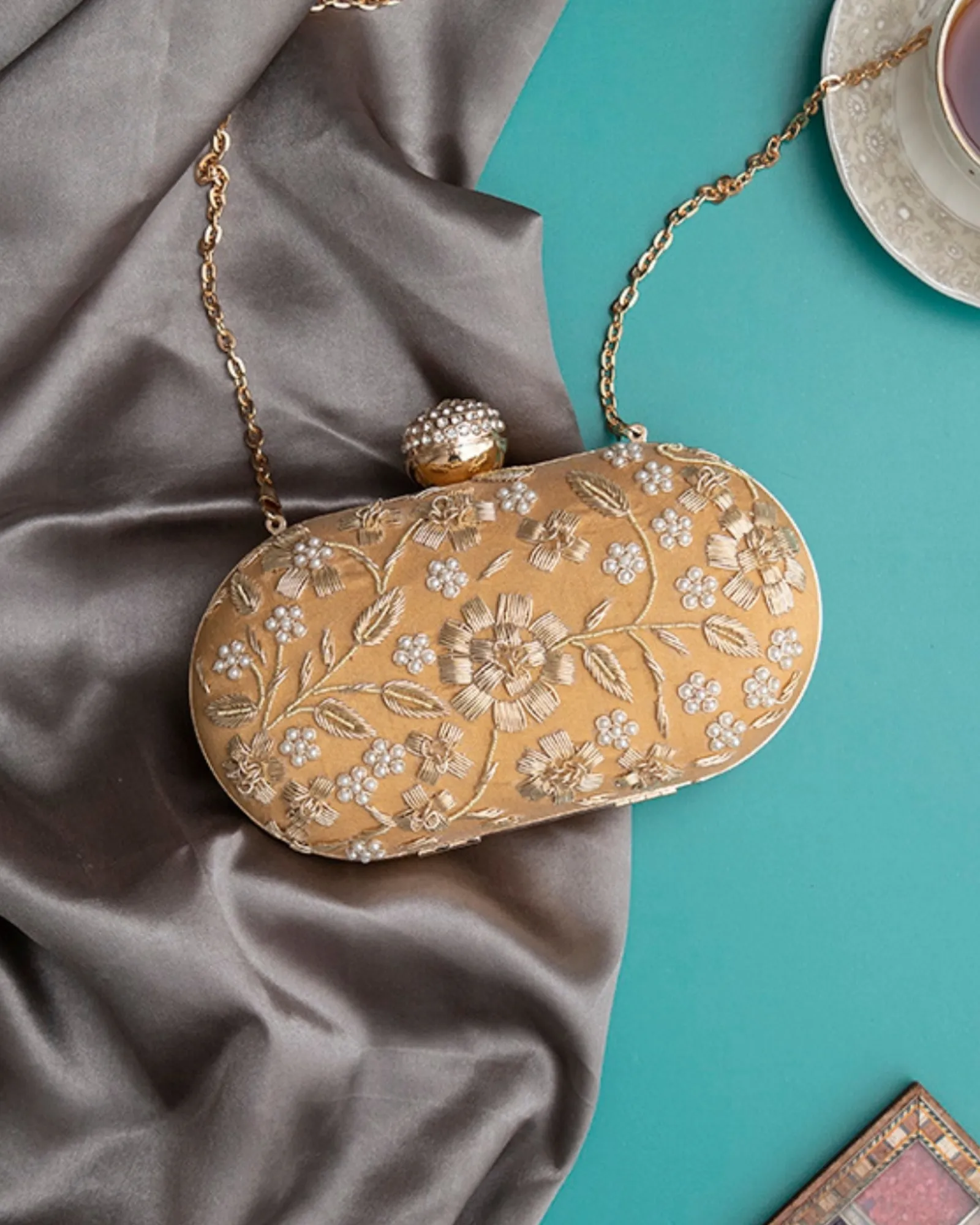 Baiza Hand Embroidered Clutch