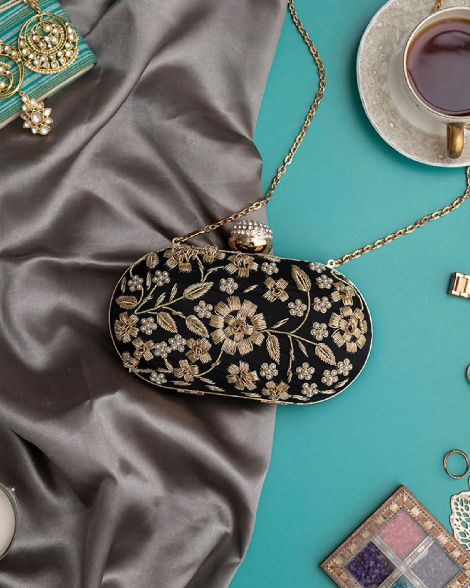 Baiza Hand Embroidered Clutch