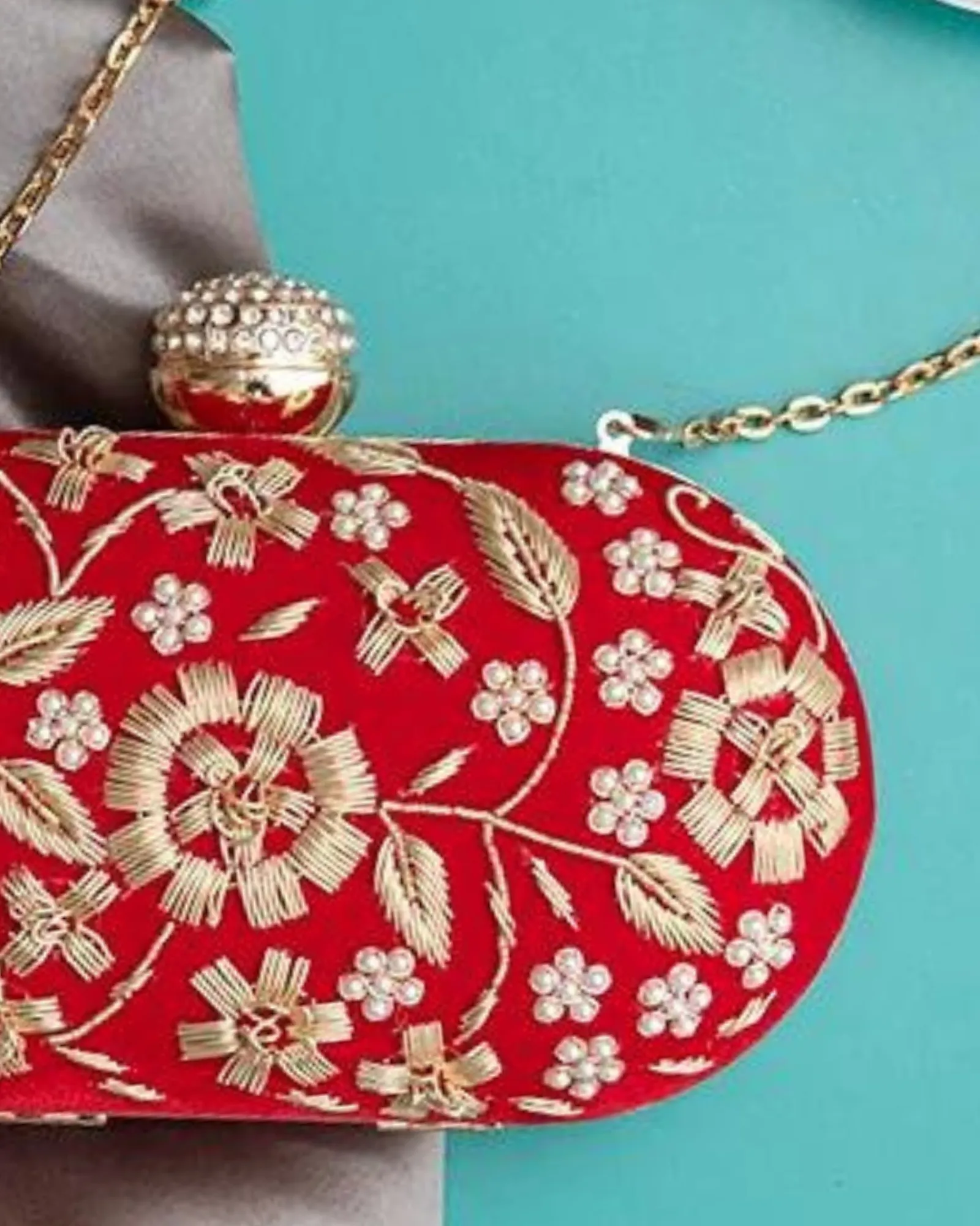 Baiza Hand Embroidered Clutch