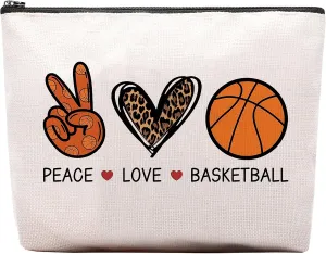Basketball Gifts for Women - Cosmetic Bag Gifts for Players, Fans & Friends - Travel Makeup Pouch