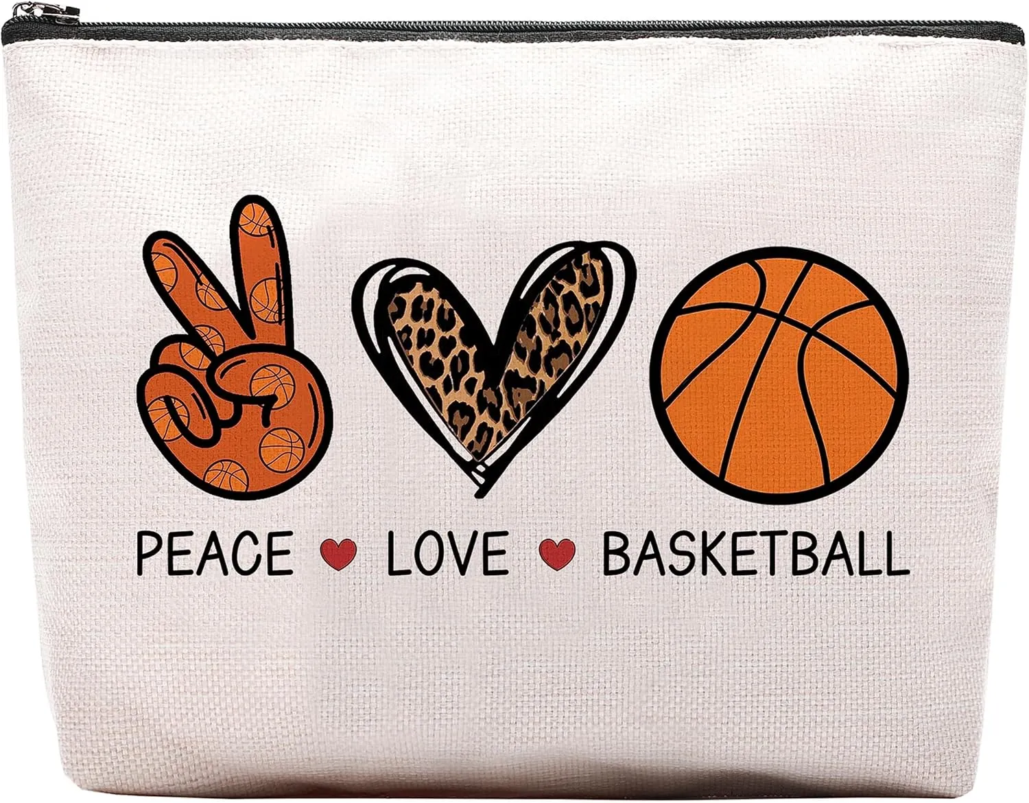 Basketball Gifts for Women - Cosmetic Bag Gifts for Players, Fans & Friends - Travel Makeup Pouch