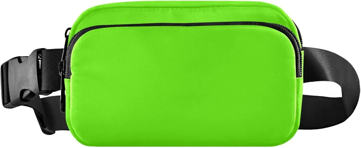 Bright Green Fanny Packs Women Waterproof Hip Bag Belt Pouch Cute Waist Bag for Women