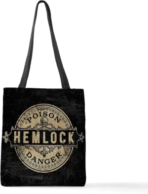 CafePress Halloween Poison Label Hemlock Polyester Tote Bag 16"x16"