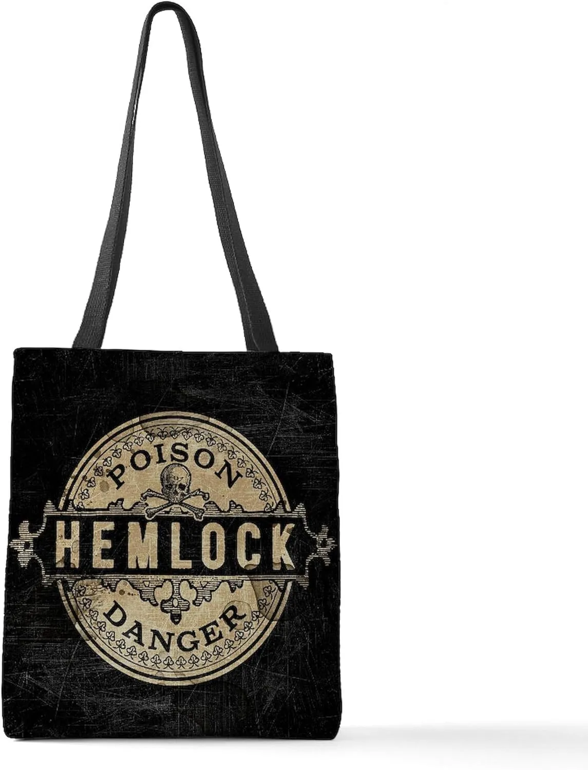 CafePress Halloween Poison Label Hemlock Polyester Tote Bag 16"x16"