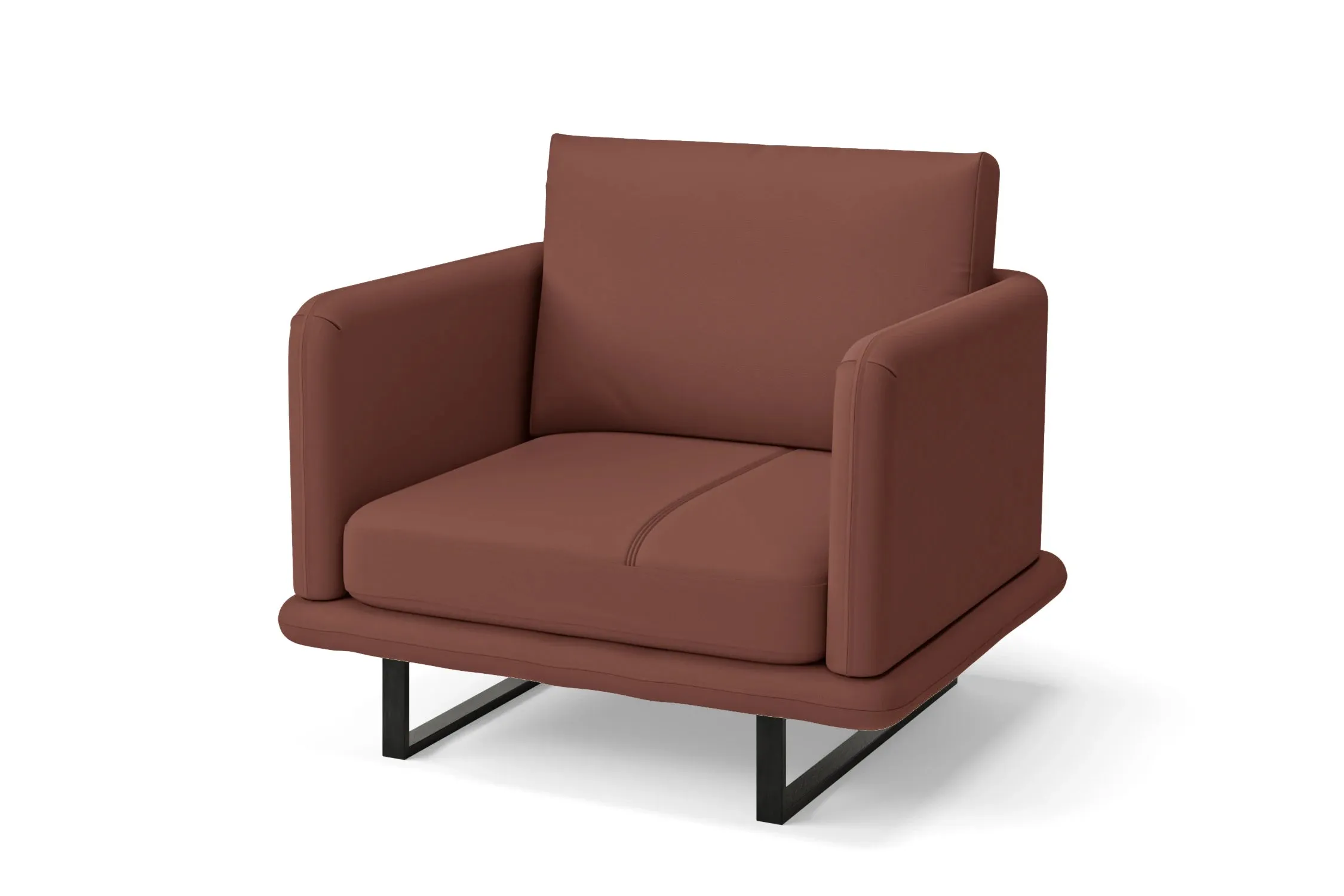 Calabria Armchair Mauve Leather