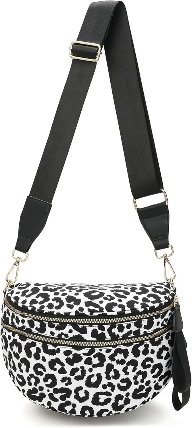 Checkered Crossbody Bag for Women Fanny Packs Shoulder Bum Bag Hobo Purses Handbags for Travel