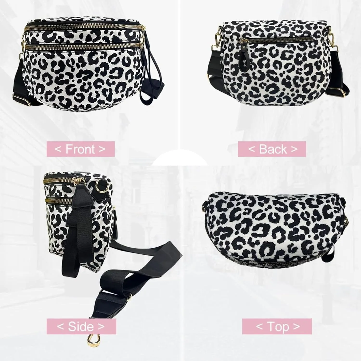Checkered Crossbody Bag for Women Fanny Packs Shoulder Bum Bag Hobo Purses Handbags for Travel