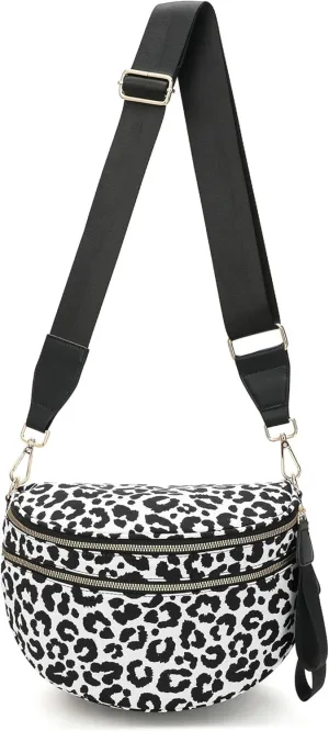 Checkered Crossbody Bag for Women Fanny Packs Shoulder Bum Bag Hobo Purses Handbags for Travel