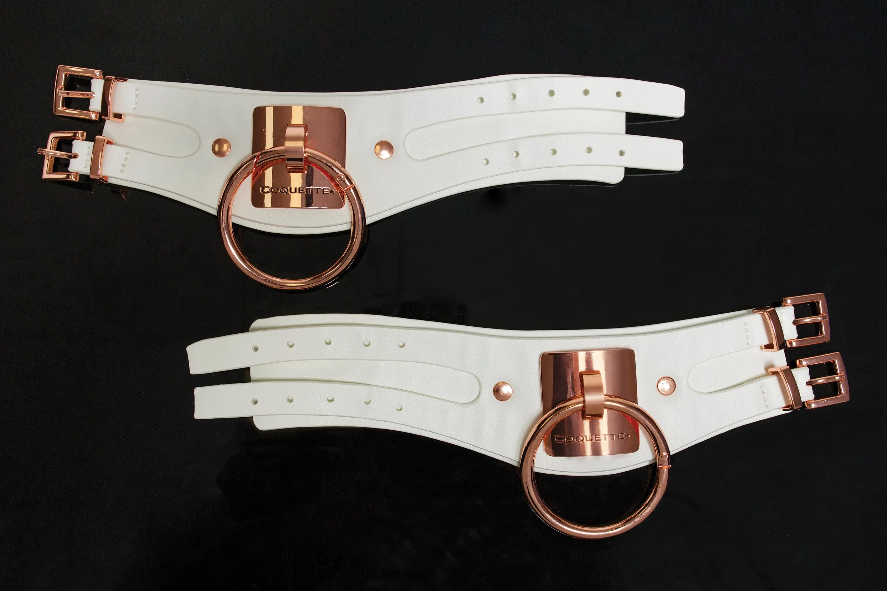 Coquette Vegan Leather White  Handcuffs
