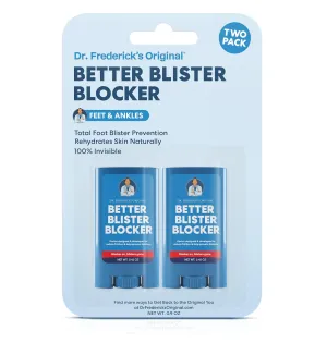 Dr. Frederick's Original Better Blister Blocker - 0.9 oz - 2 Sticks - Anti-Chafing Stick - Anti Friction Balm for Blister Prevention - Great for Travel, Walks, Runs, Theme Parks, and Comfort