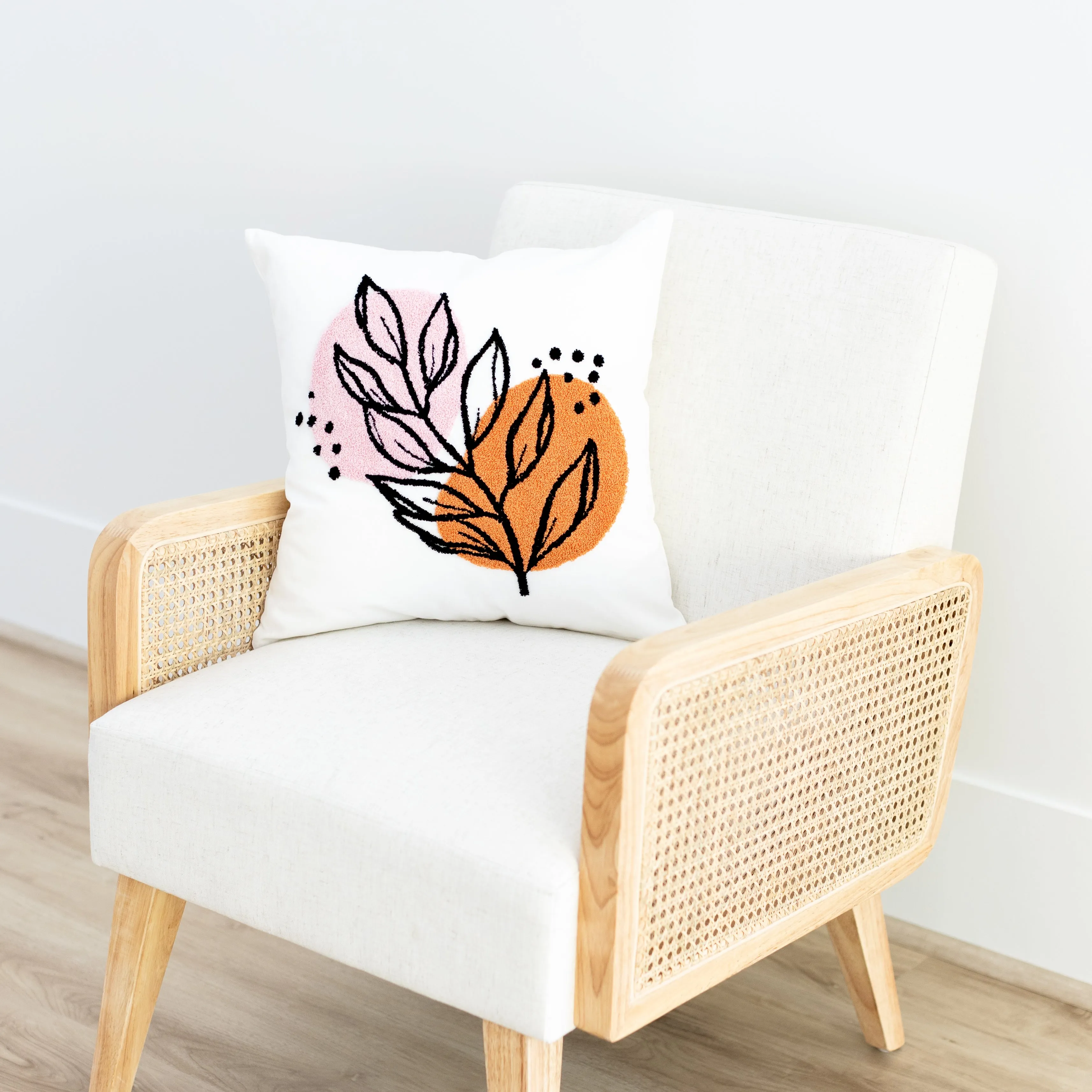 Embroidered Throw Pillow