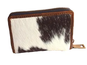 eSS Handmade Real Cowhide - RFID Leather Zip Around Accordion Credit Card Holder - Small Wallet for Women - Cute, Secure Card wallet with Cash, coin Slot -Change purse -
