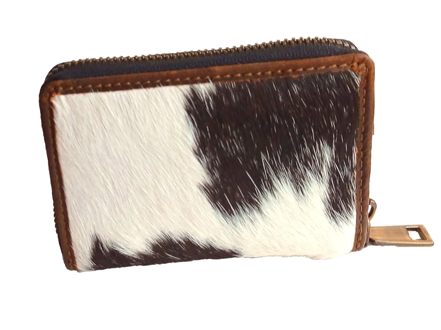 eSS Handmade Real Cowhide - RFID Leather Zip Around Accordion Credit Card Holder - Small Wallet for Women - Cute, Secure Card wallet with Cash, coin Slot -Change purse -