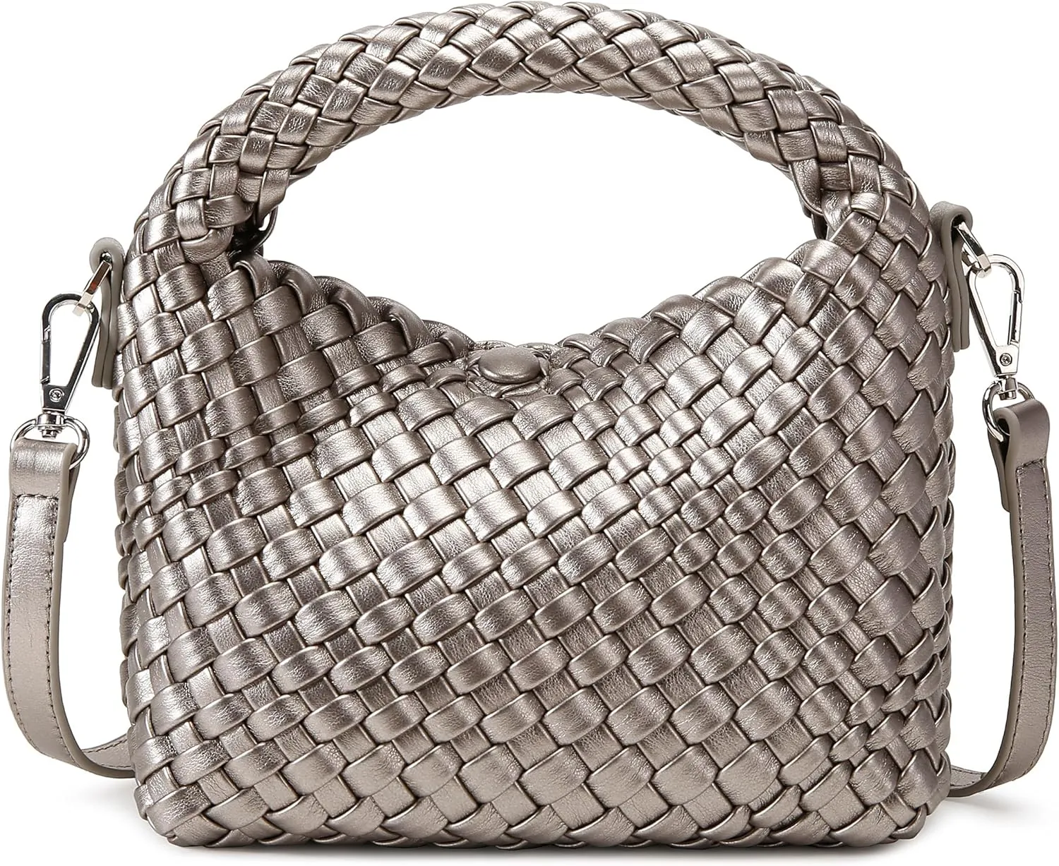 Fashion Small Woven Bag for Women, Handmade MINI HOBO Tote Bag Crossbody Handbag Travel Summer Beach Bag