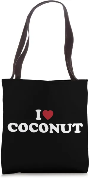 I Love Coconut, I Heart Coconut Tote Bag