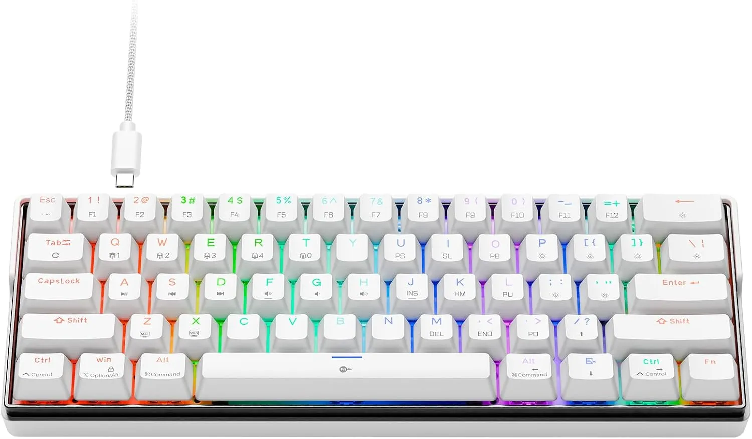 KEMOVE K61SE Gaming Mechanical Keyboard, 60 Percent Wired RGB Backlit N-Key Rollover Compact Mini 61 Keys Keyboard for PC Laptop, Blue Switch