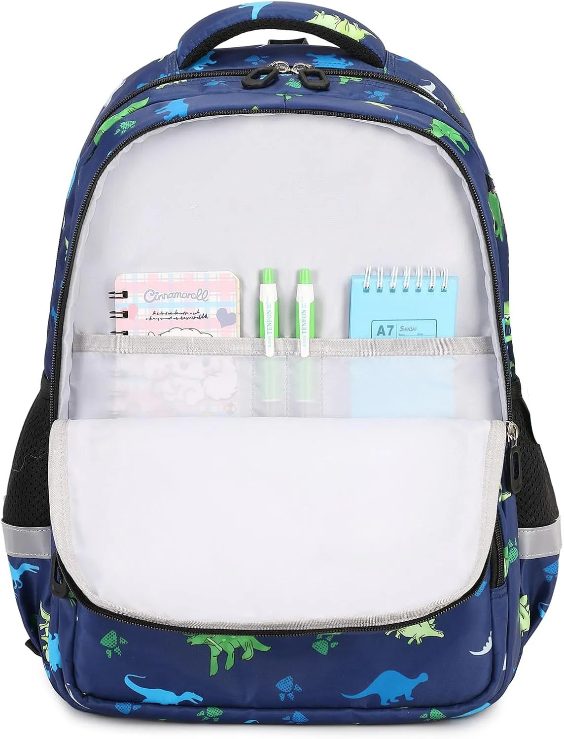 Kids Backpacks for Boys, Blue Dinosaurs Elementary School Backpack, Lightweight Water Resistant Kindergarten Bookbag