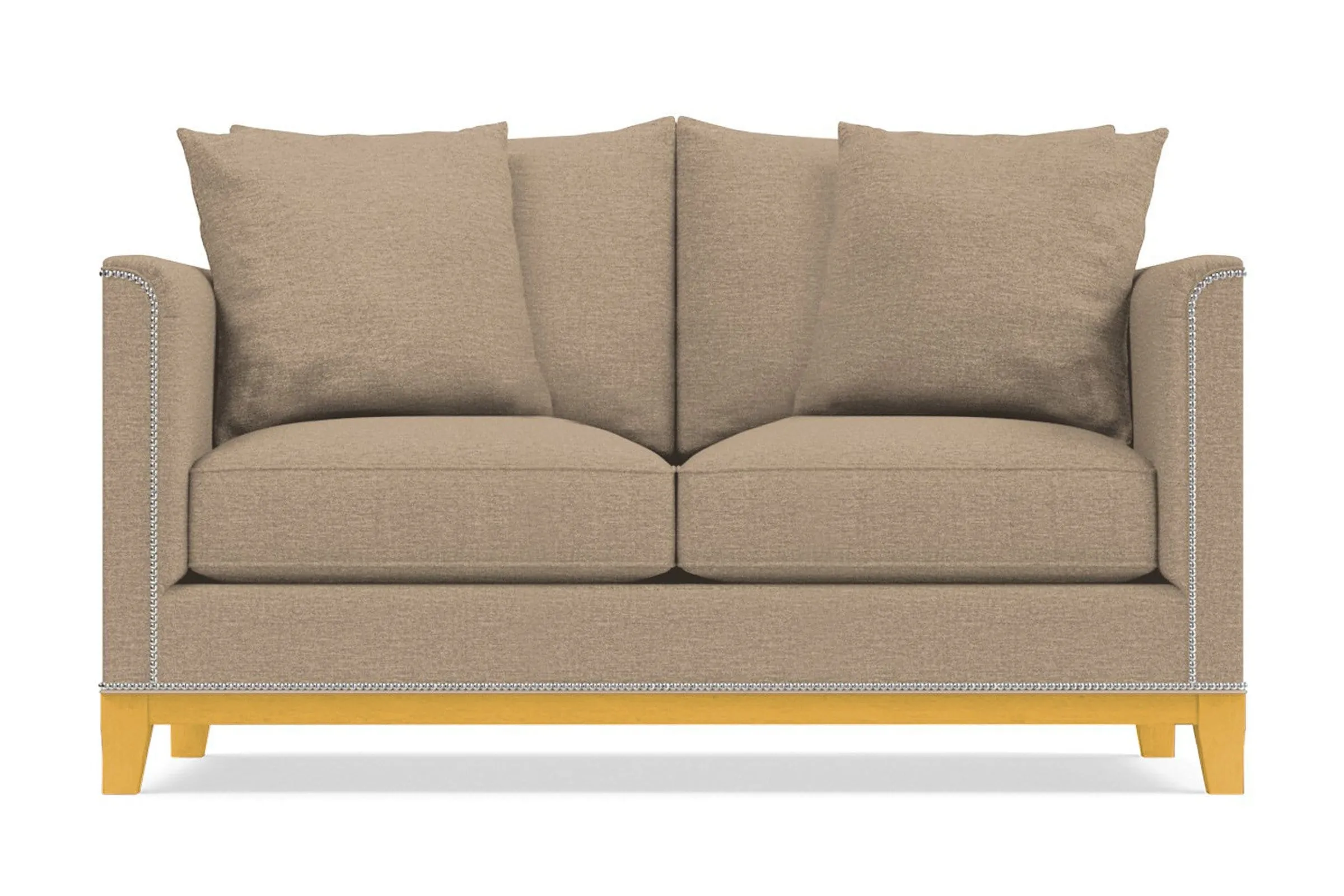La Brea Twin Size Sleeper Sofa Bed :: Leg Finish: Natural / Sleeper Option: Deluxe Innerspring Mattress