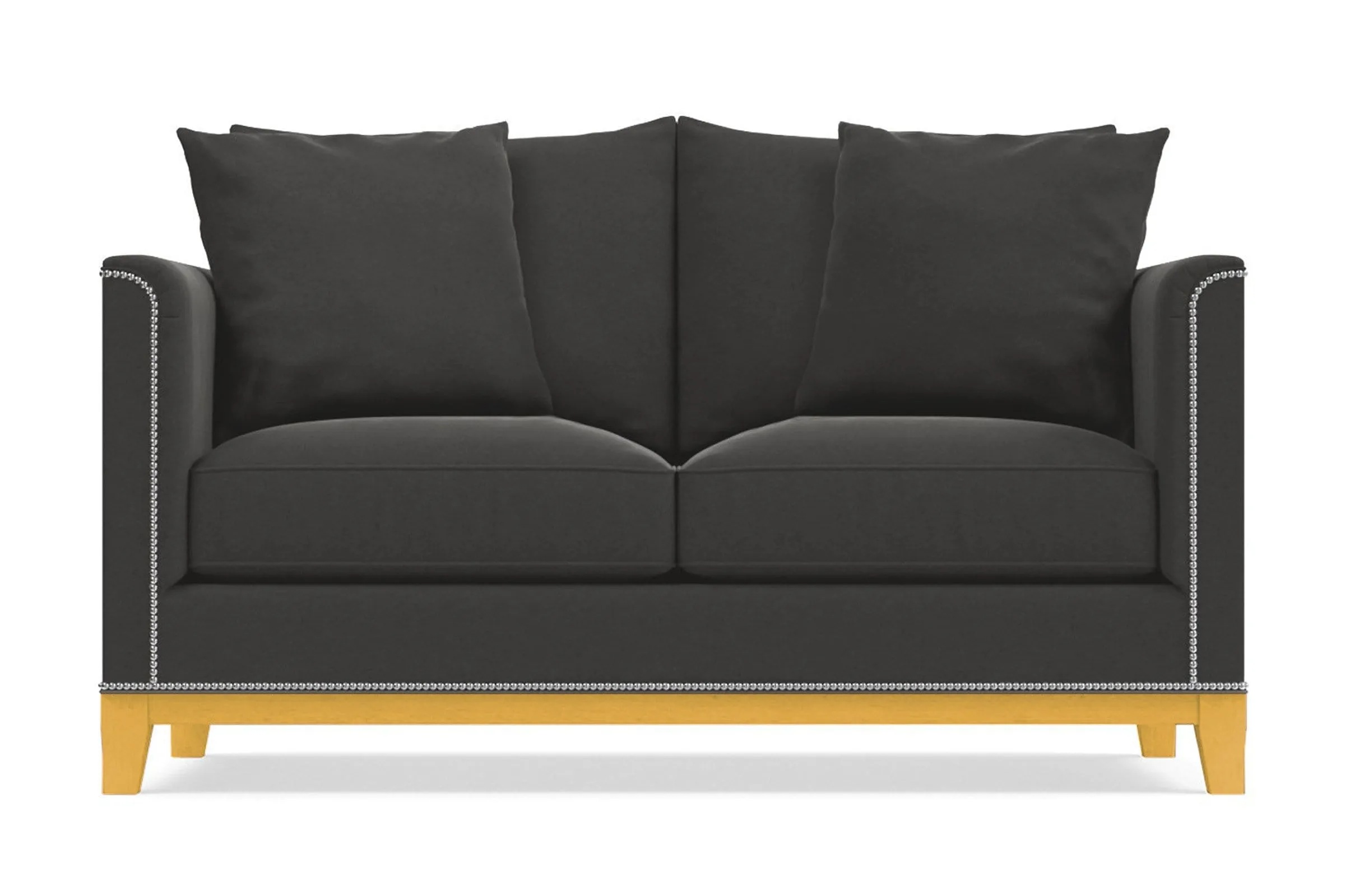 La Brea Twin Size Sleeper Sofa Bed :: Leg Finish: Natural / Sleeper Option: Deluxe Innerspring Mattress
