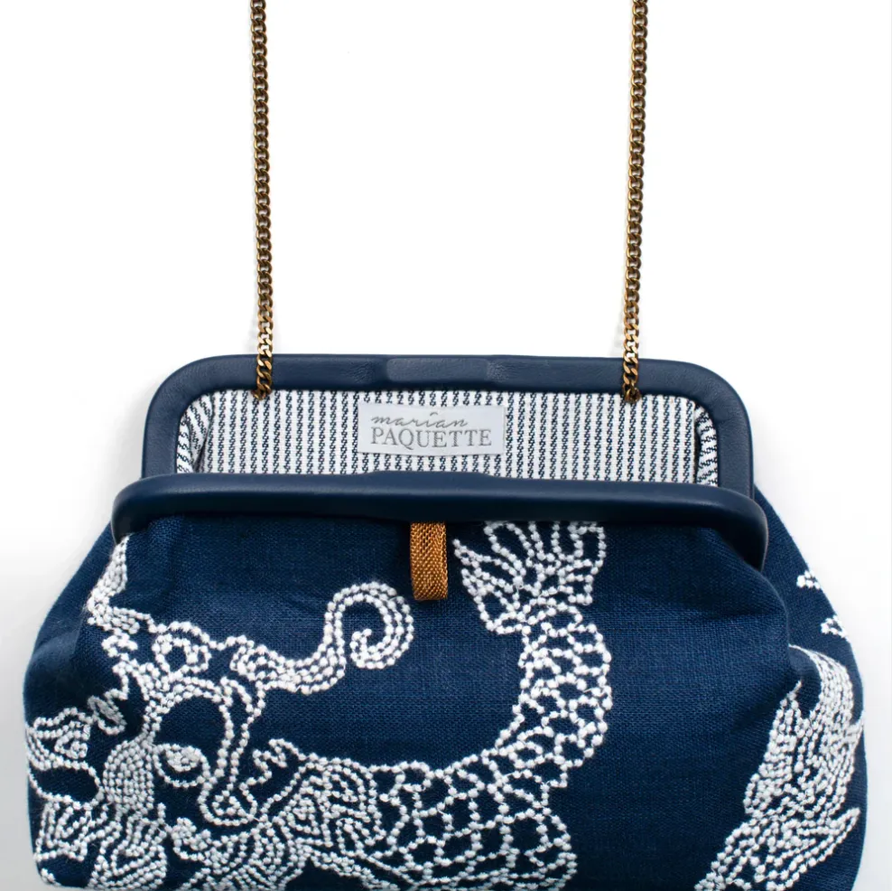 Liette - Navy Blue/White