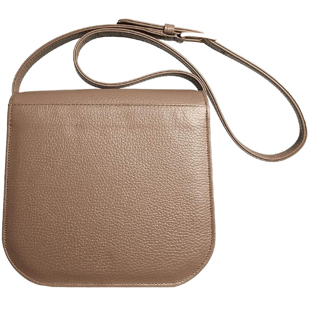 Midi Shoulder Bag Taupe-Red
