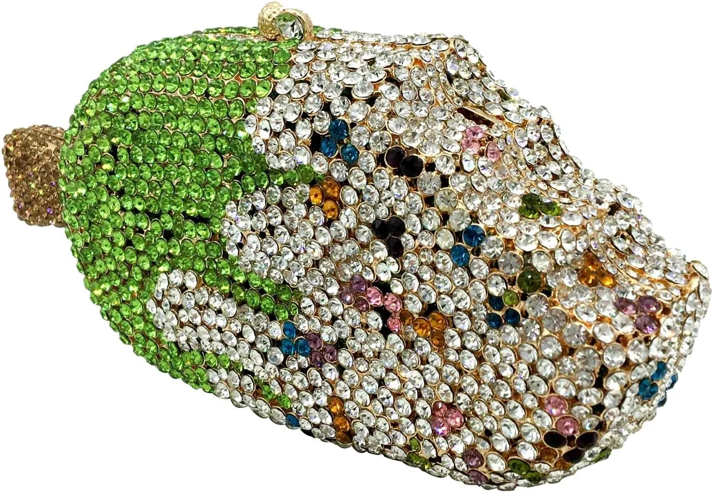 Novelty Popsicle Crystal Clutch Bag Women Icecream Evening Handbags Bridal Party Rhinestone Clutch Purse Prom Bag,Mini