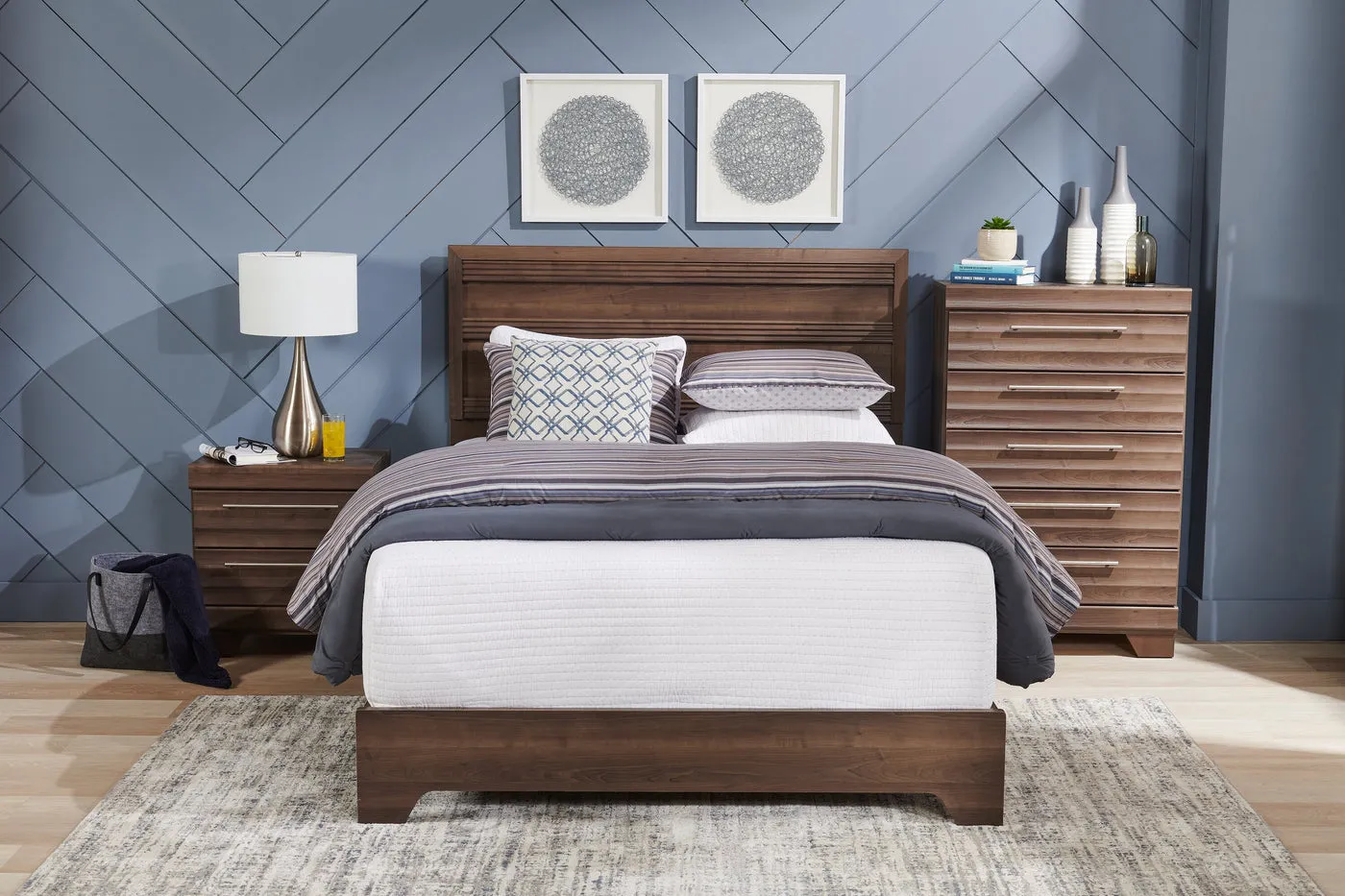Odense Queen Storage Bed - Grey