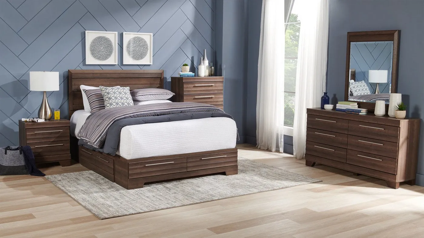 Odense Queen Storage Bed - Grey