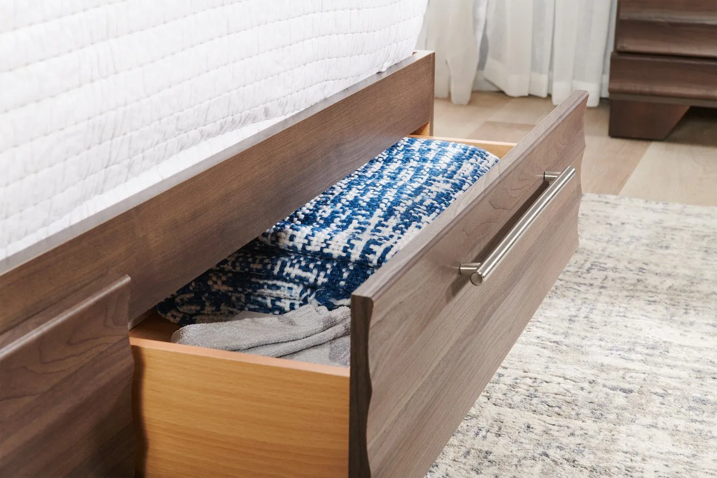 Odense Queen Storage Bed - Grey