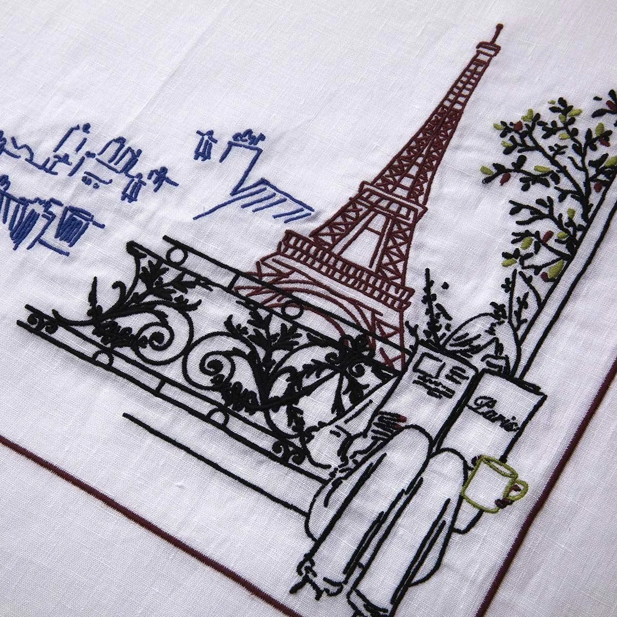 Reveuse Embroidered Tea Towels by Yves Delorme