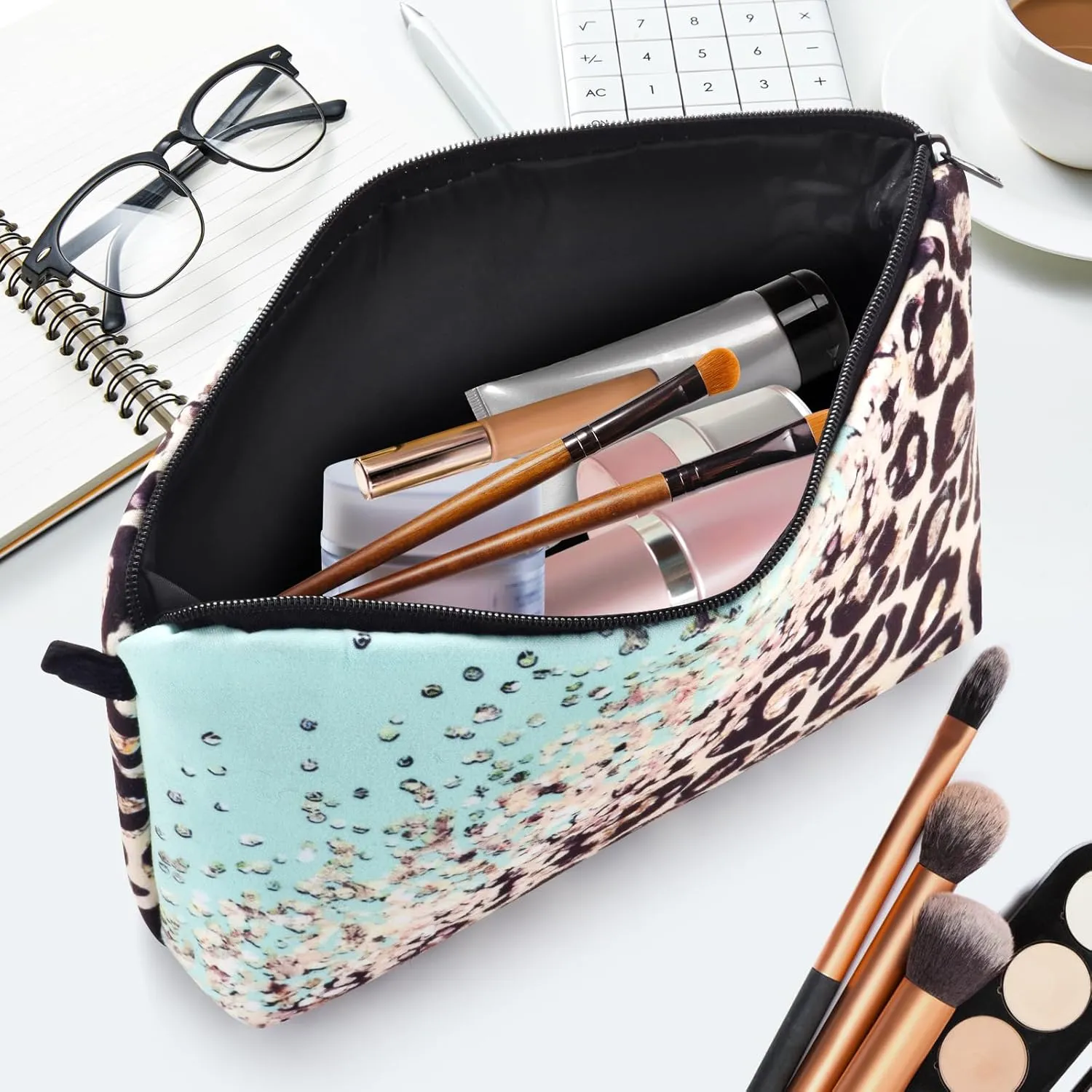 Small Travel Makeup Bag for Purse, Cute Cosmetic Bag for Women, Make Up Pouch, Makeup Brush Organizer Bags, Skincare Toiletry Bag, Pouches For Purse