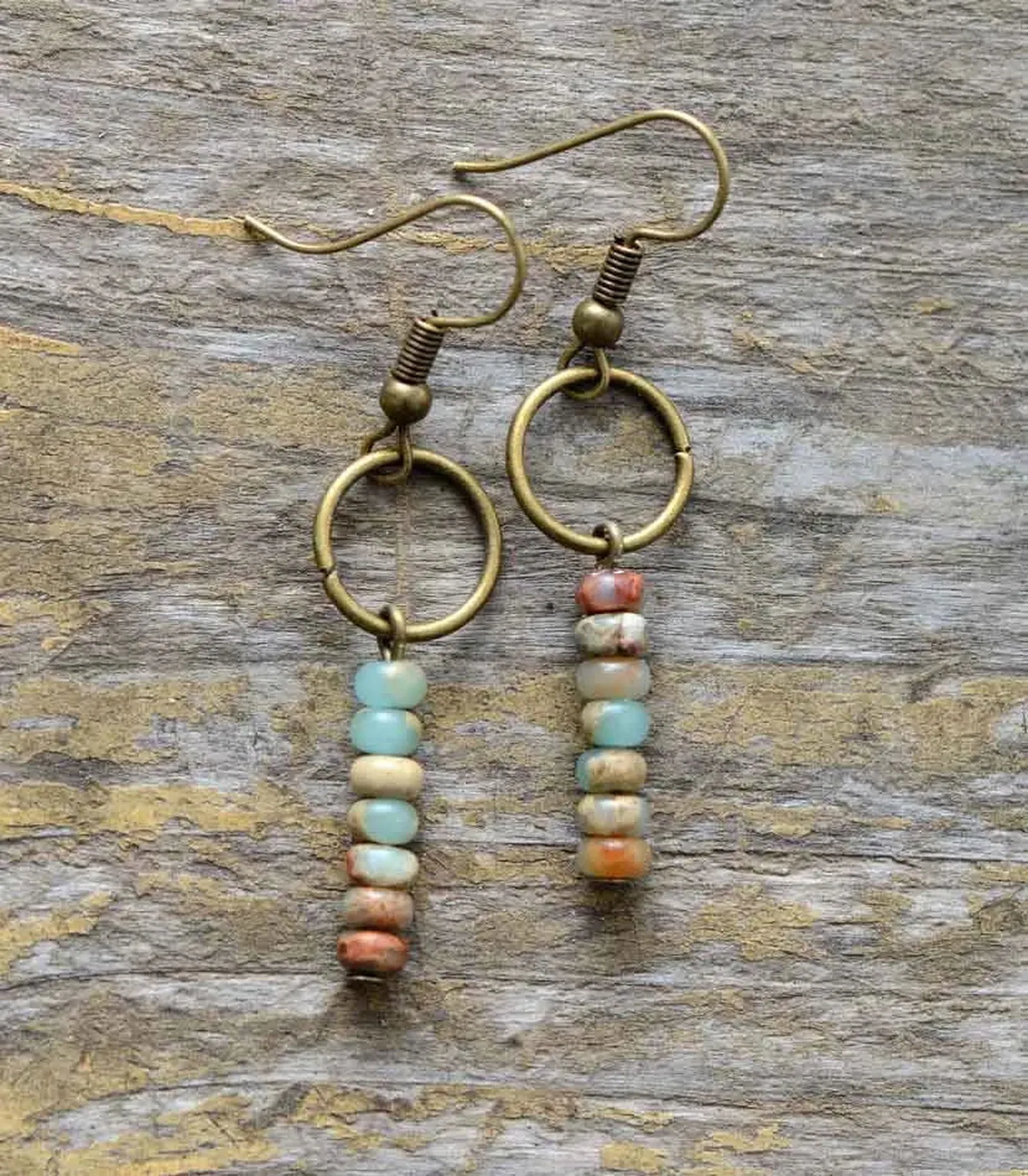 StoneBead Elegance Earrings