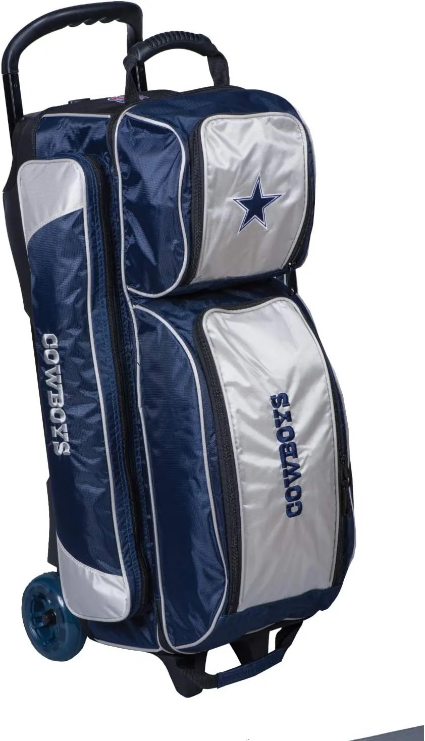 Strikeforce Bowling NFL Three Ball Bowling Roller Bag with Ball, Shoe and Accessory Pockets