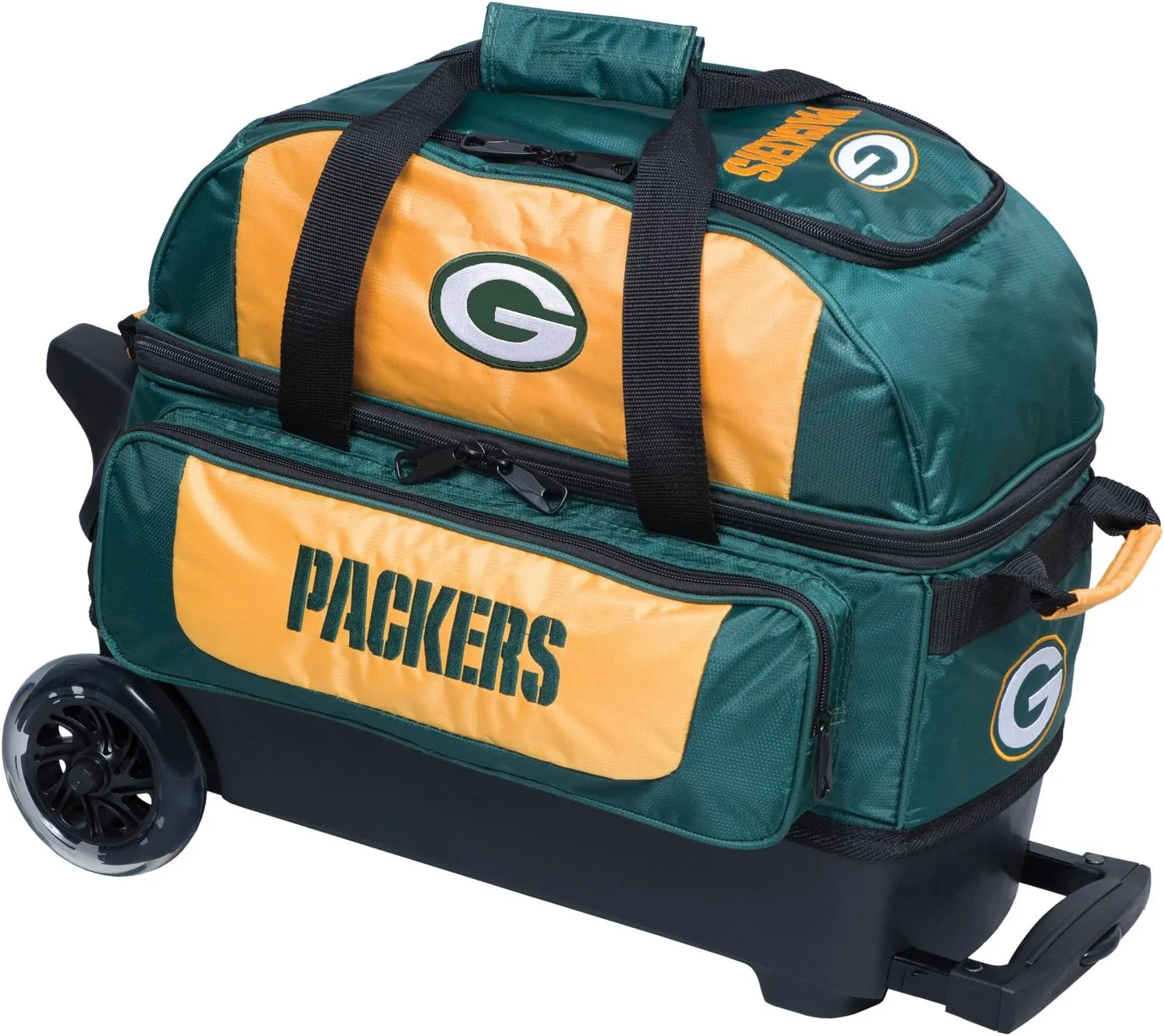 Strikeforce Bowling NFL Two Ball Bowling Roller Bag with Ball, Shoe and Accessory Pockets