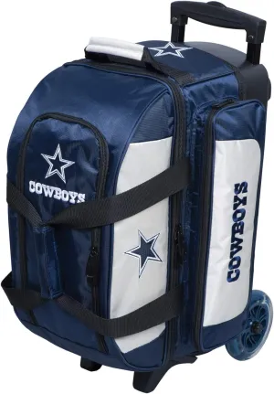 Strikeforce Bowling NFL Two Ball Bowling Roller Bag with Ball, Shoe and Accessory Pockets