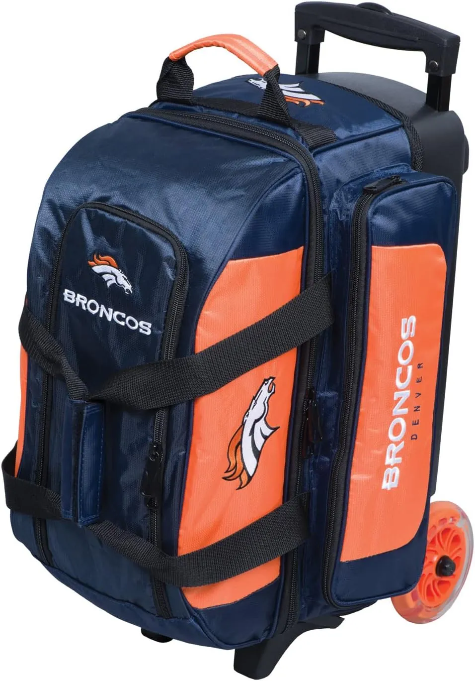Strikeforce Bowling NFL Two Ball Bowling Roller Bag with Ball, Shoe and Accessory Pockets