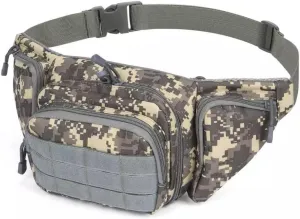 Tactical Waist Pack Fanny Pack with Multiple Compartments, Military Style Gun Holster Bag, Available in Black, Tan, Green, Camo