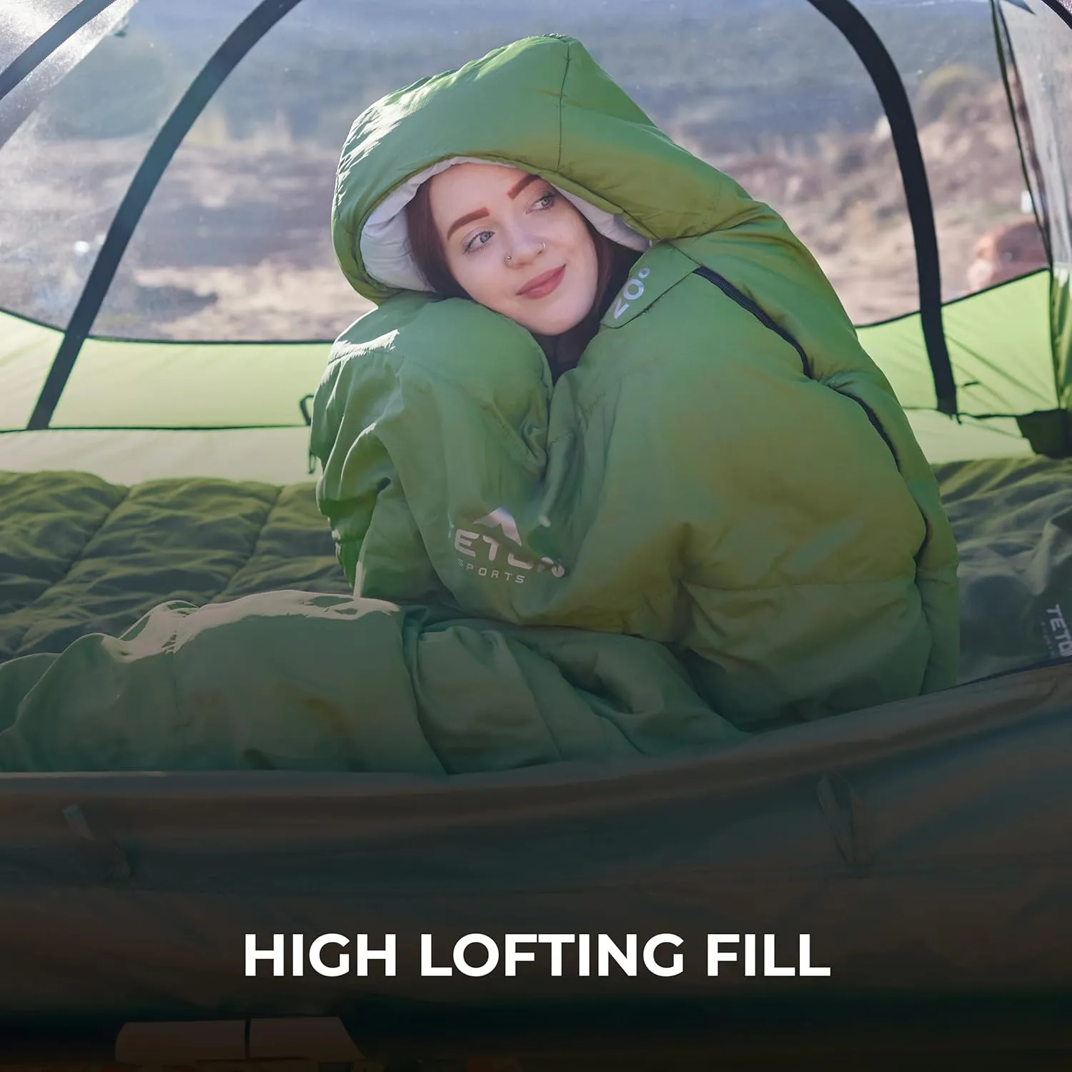 Teton LEEF Lightweight Mummy Sleeping Bag Perfect for Camping, Hiking, and Backpacking; Cold Weather Option, Compression Sack Included