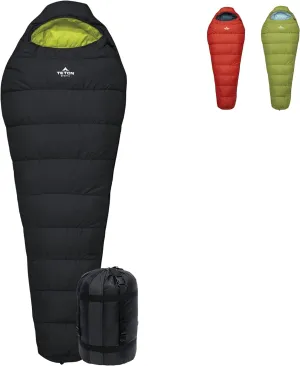 Teton LEEF Lightweight Mummy Sleeping Bag Perfect for Camping, Hiking, and Backpacking; Cold Weather Option, Compression Sack Included