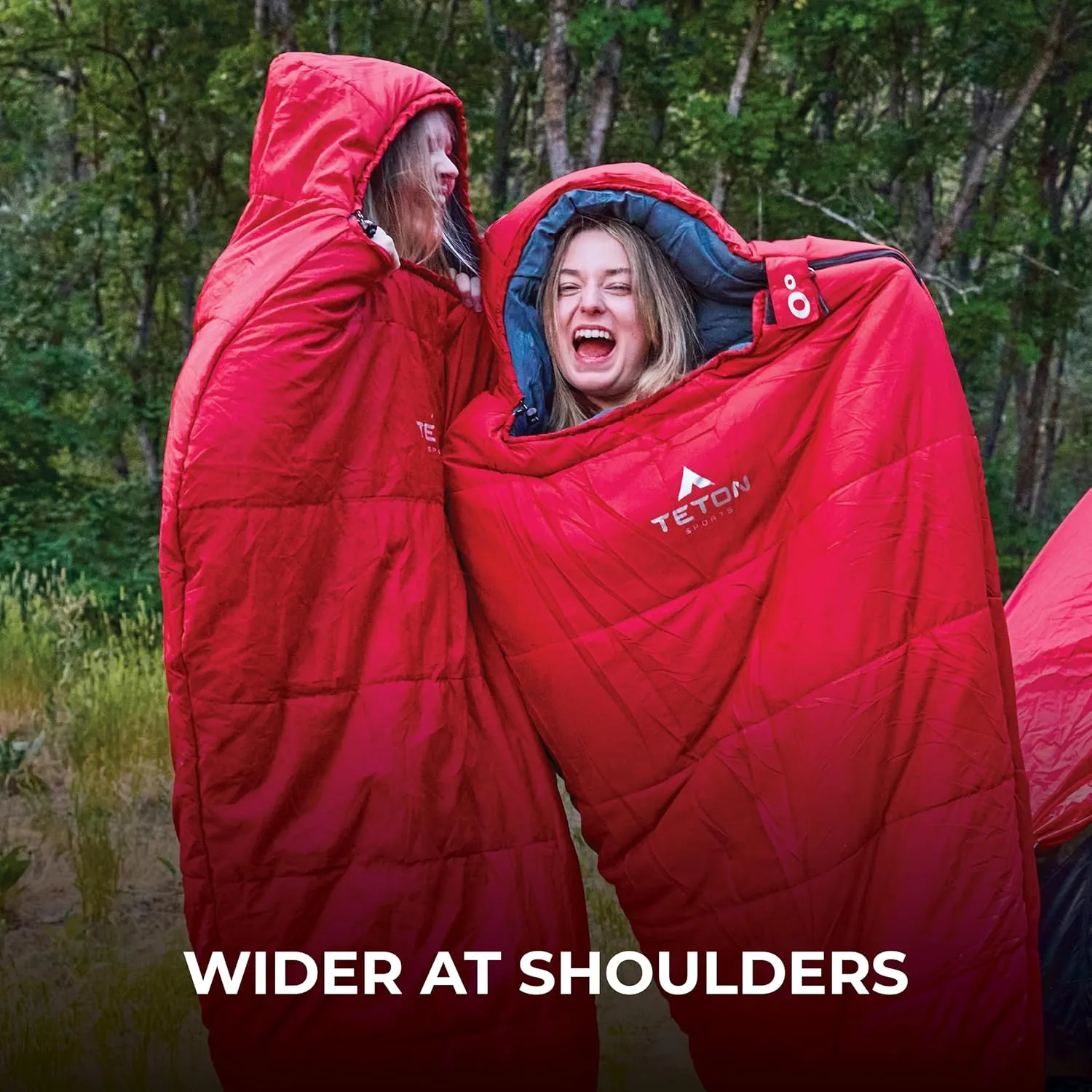 Teton LEEF Lightweight Mummy Sleeping Bag Perfect for Camping, Hiking, and Backpacking; Cold Weather Option, Compression Sack Included