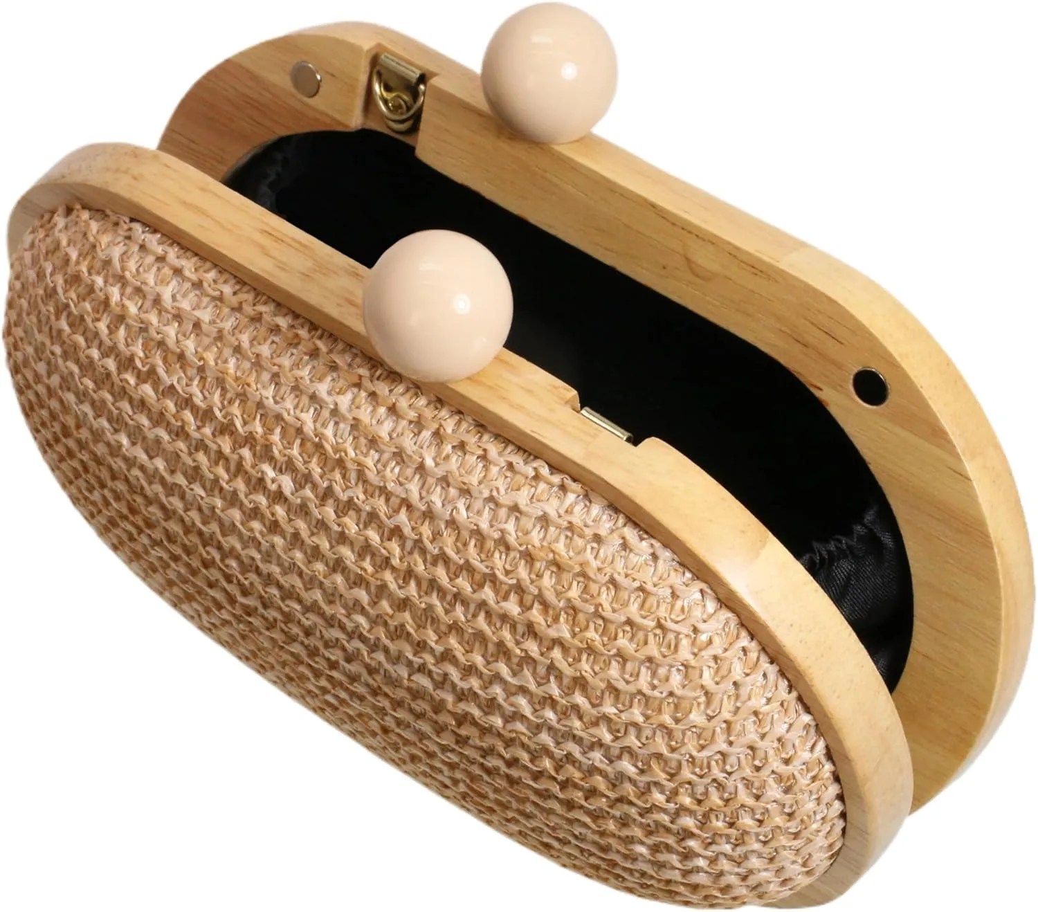 UMREN Straw Clutch Handbags Women Beach Crossbody Hand-woven Summer Purse Wallet Top handle Evening Bag for Wedding Party