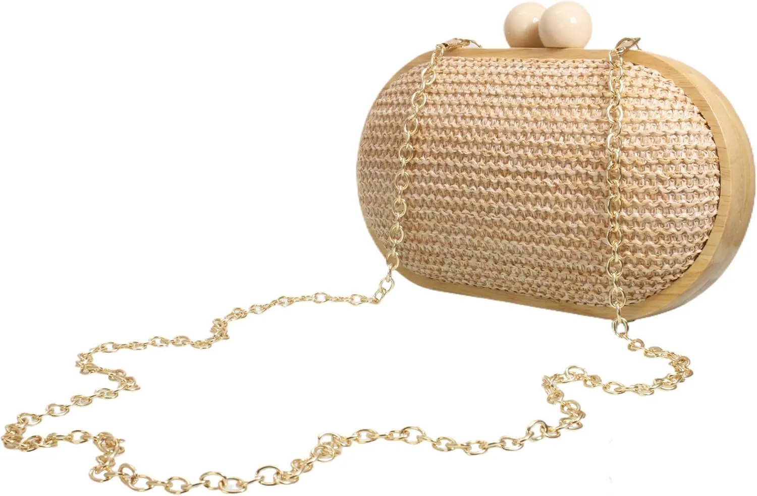 UMREN Straw Clutch Handbags Women Beach Crossbody Hand-woven Summer Purse Wallet Top handle Evening Bag for Wedding Party